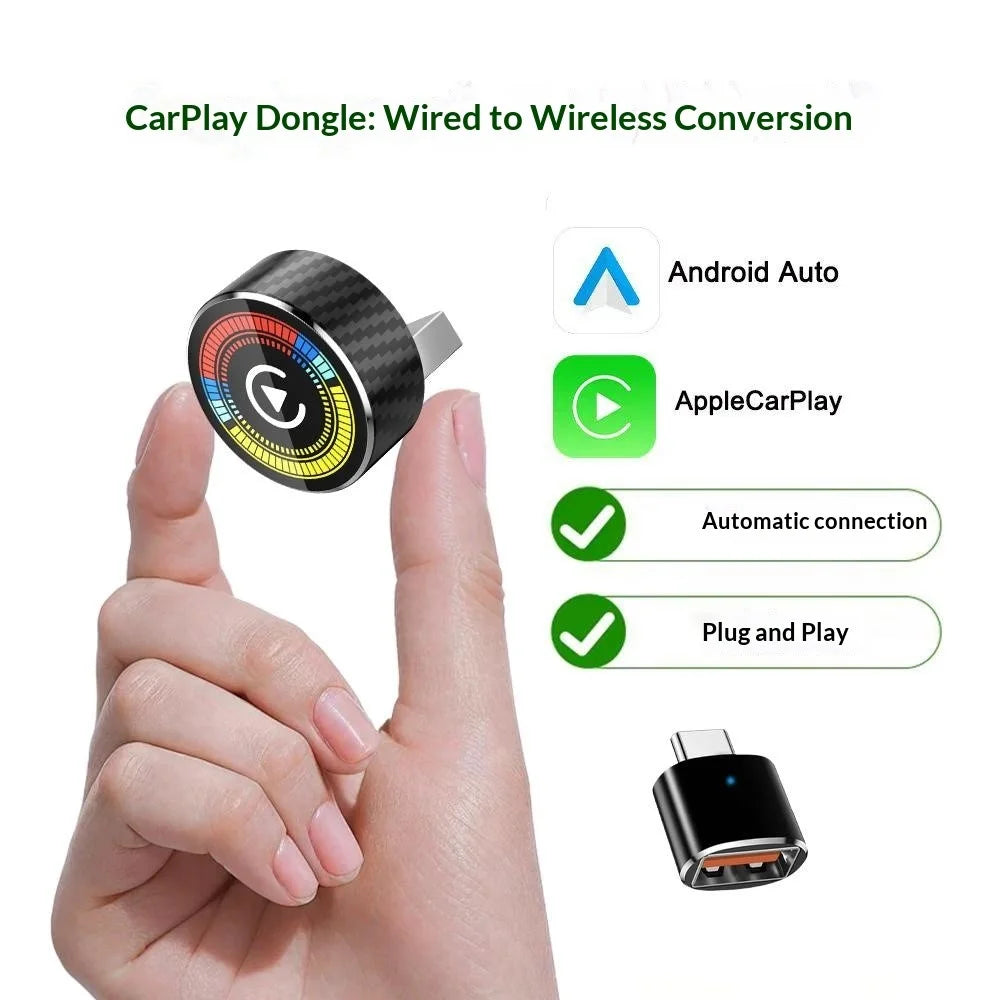 M47 2 in 1 AI Box Wireless Car Adapter for Car Play / Android Auto Upgrade Wired to Wireless Converter - 3