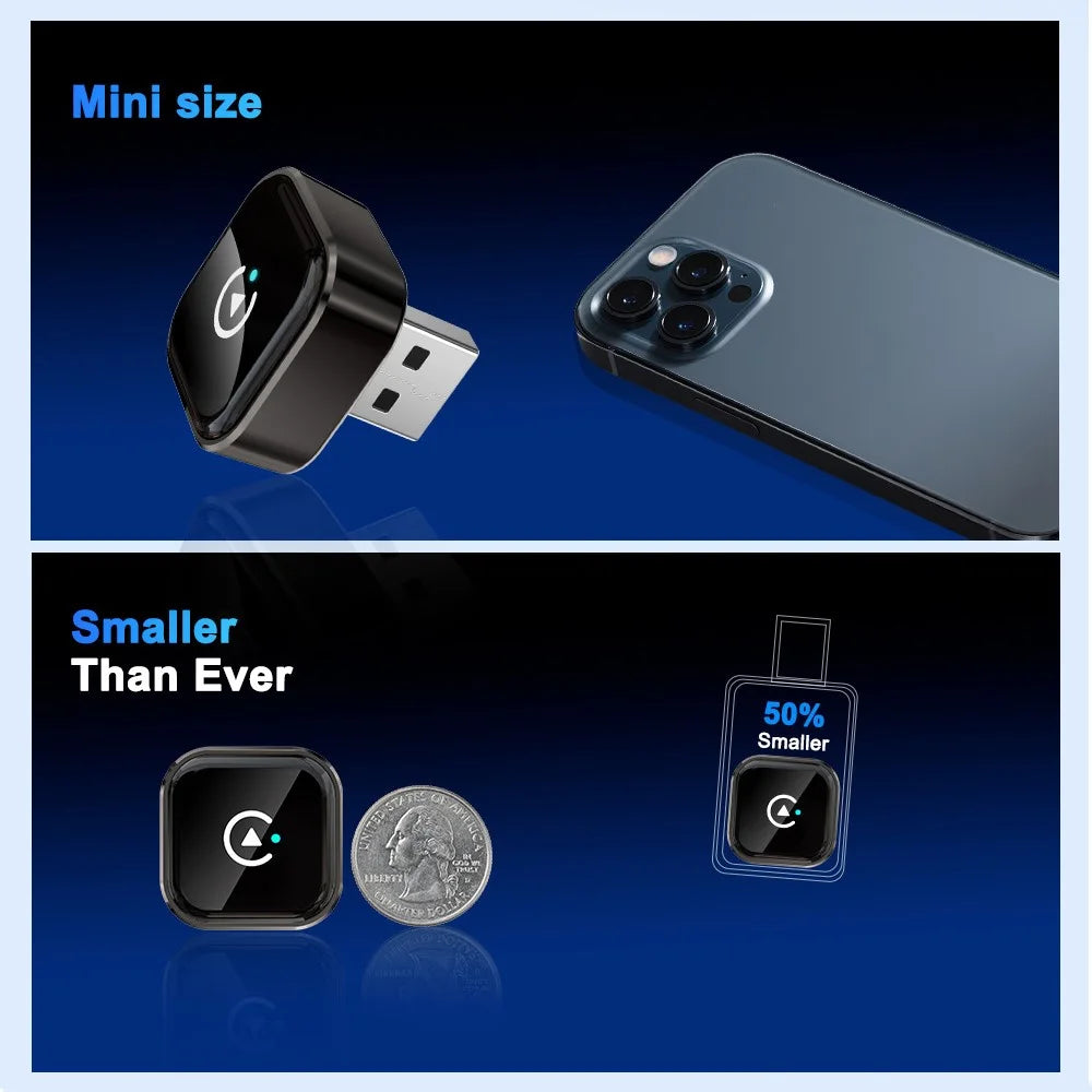 M62 2 in 1 AI Box Wireless Car Play Adapter for Built-in Car Play / Android Auto Wired to Wireless Converter - Black - 6