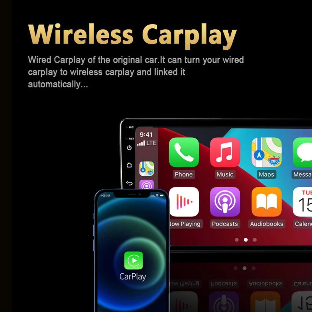 M65 Car Play AI Box Android 11 Wireless Car Play / Android Auto Smart Adapter 2GB+16GB - Black - 4