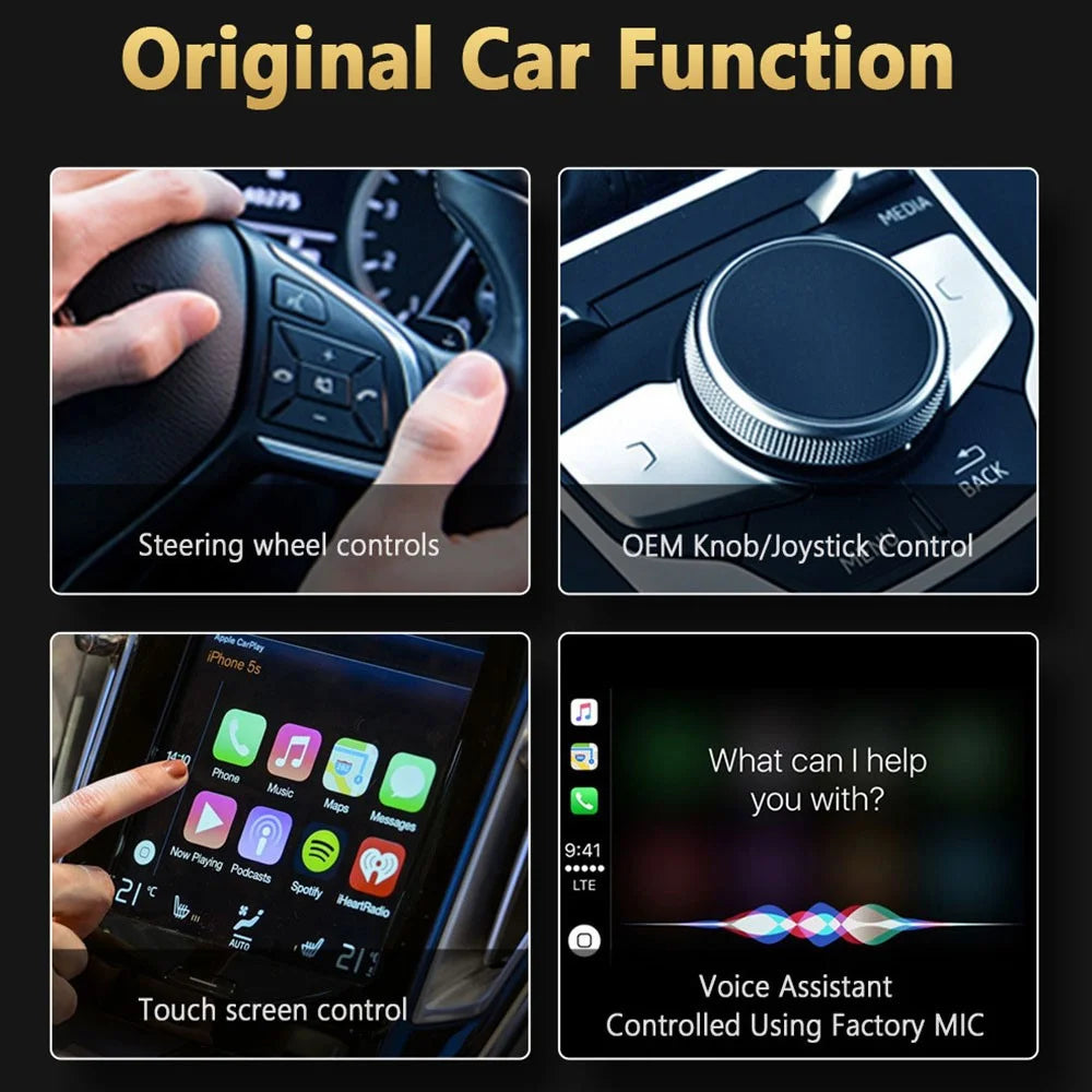 M65 Car Play AI Box Android 11 Wireless Car Play / Android Auto Smart Adapter 2GB+16GB - Black - 7