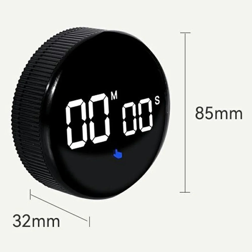 GS-302 Kitchen Timer Digital Countdown Clock Magnetic Rotating Electronic Stopwatch for Cooking / Fitness / Study - White - 6