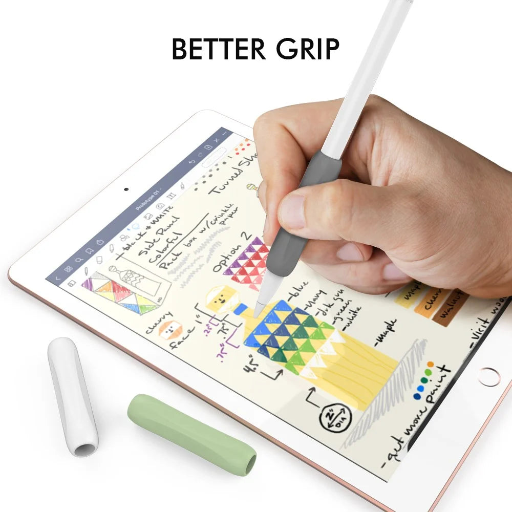 AHASTYLE PT113-1 Silicone Case for Apple Pencil (2nd Generation) / Pencil (1st Generation) Grip Sleeve Stylus Protective Cover - Green - 2