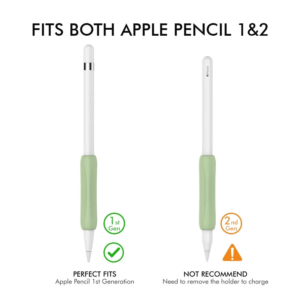 AHASTYLE PT113-1 Silicone Case for Apple Pencil (2nd Generation) / Pencil (1st Generation) Grip Sleeve Stylus Protective Cover - Green - 5