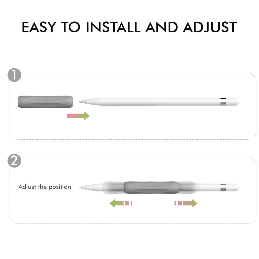 AHASTYLE PT113-1 Silicone Case for Apple Pencil (2nd Generation) / Pencil (1st Generation) Grip Sleeve Stylus Protective Cover - Green - 6