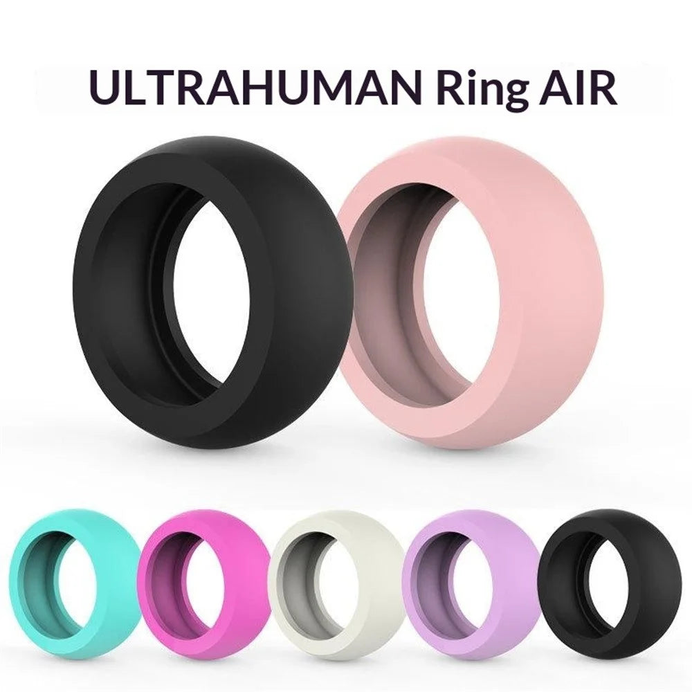 Size M Ring Silicone Cover for Ultrahuman Ring AIR Protective Case, Fit Ring Sizes 8 / 9 / 10 - Black - 3
