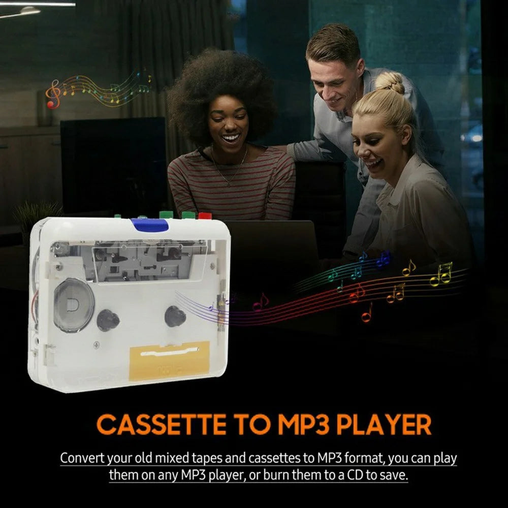 TON010S Cassette Tape to MP3 Converter Portable Cassette Player with 3.5mm Headphone Jack - 6