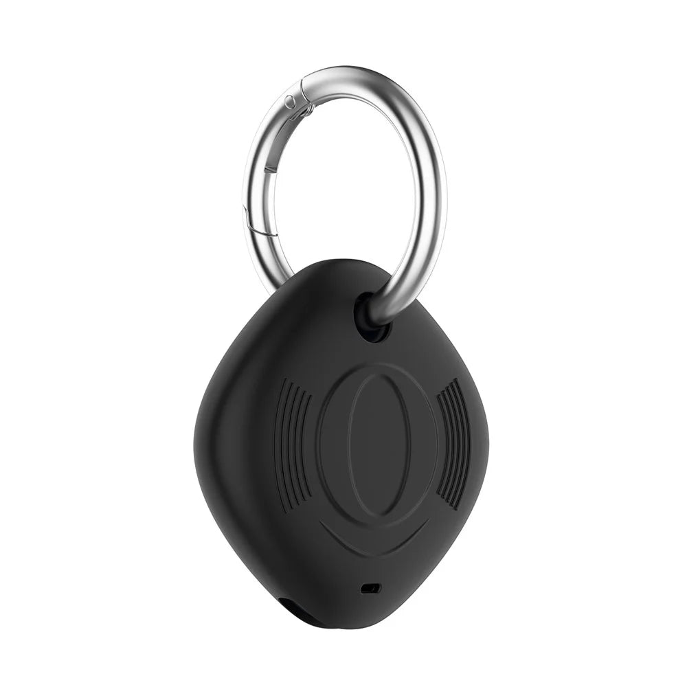 Silicone Anti-lost Protective Case Cover with Buckle for Samsung Galaxy SmartTag Bluetooth-compatible Locator - Black - 6