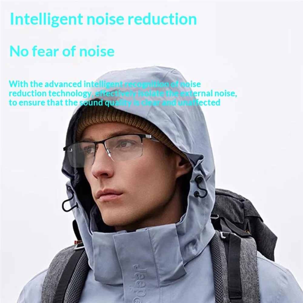 SG-17 Pro Smart Audio Glasses Bluetooth-compatible 5.4 Anti-Blue Light Air Conduction Glasses for Calls Music - Black - 5