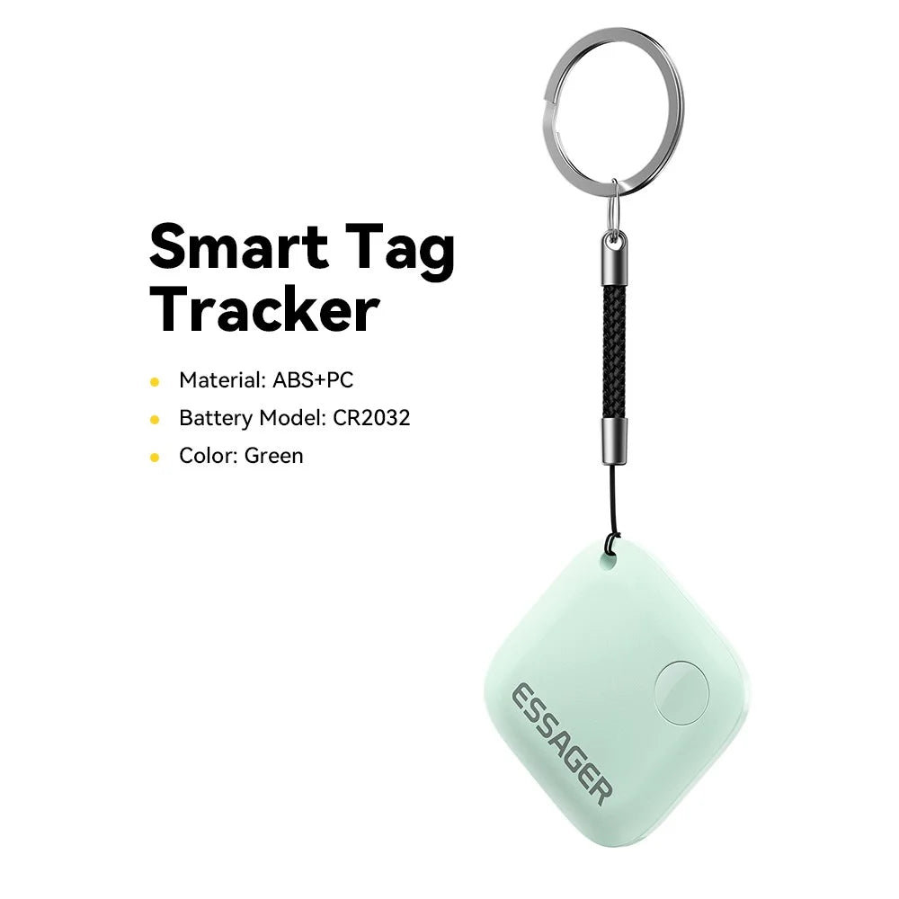 ESSAGER WWQ Tag Smart Tracker Mini Item Finder Anti-Lost Device for Keys Backpack - Green - 2