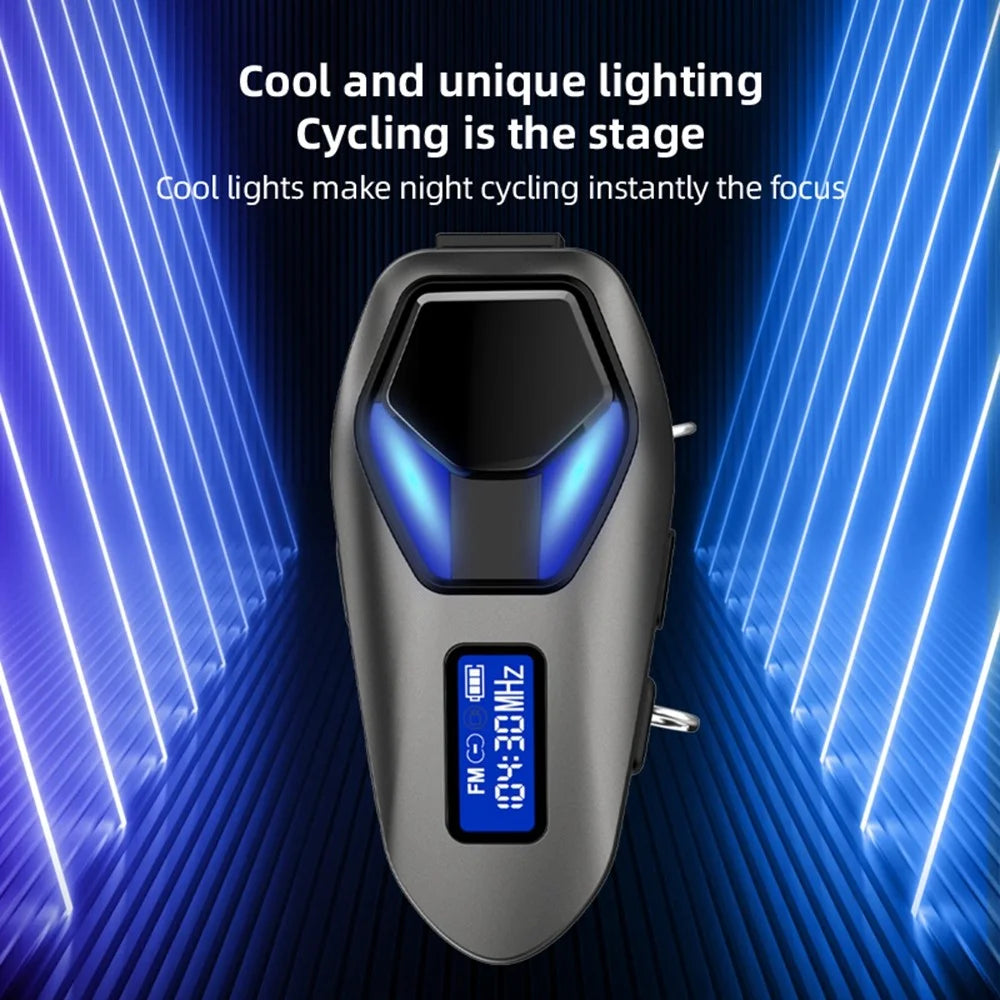 K13-2X Motorcycle Bluetooth-compatible Helmet Intercom Headset IP65 Waterproof 40H Battery Wireless Headphones for Riding - Black - 5