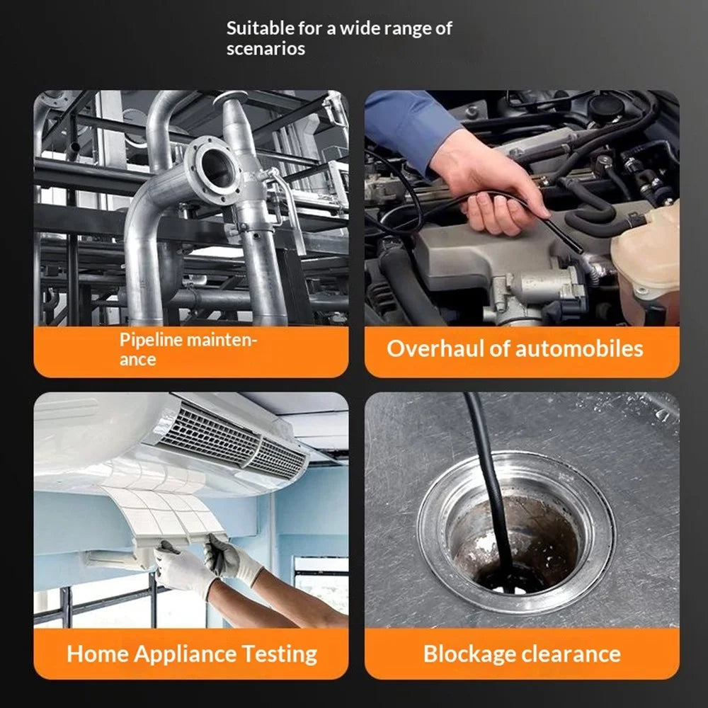 ST01 6mm Industrial Endoscope Camera with 1m Wire 360 Degree Rotation IP67 Waterproof OTG Tube Pipeline Inspection Tool - Black - 5