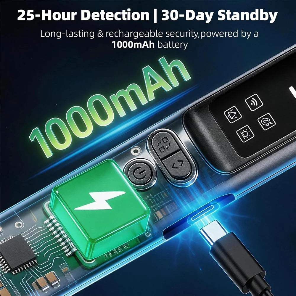 T015 Hidden Camera Detector Bug Finder RF GPS Tracker Detector Signal Scanner Anti Spy Surveillance Device - Black - 7