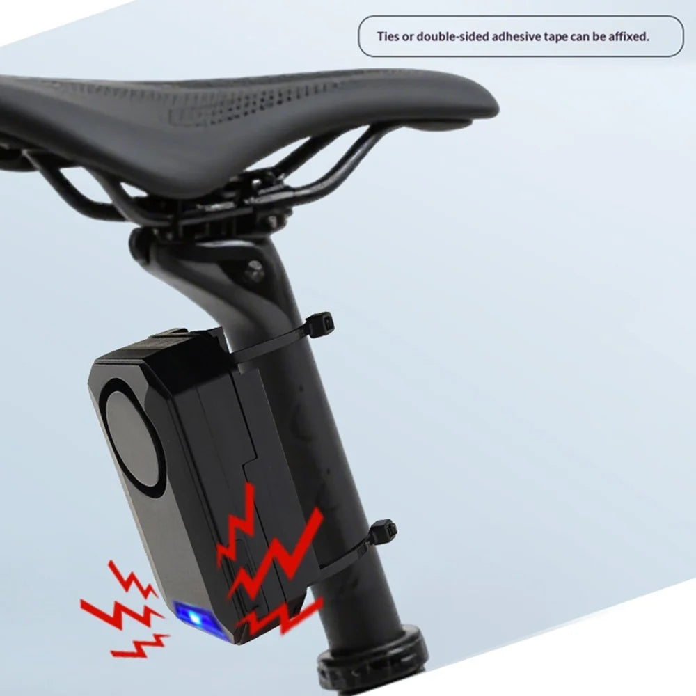 Q100 Remote Control Bike Alarm 135dB Anti-Theft Security System with RGB Breathing Light for Cycling - With Remote Control - 7