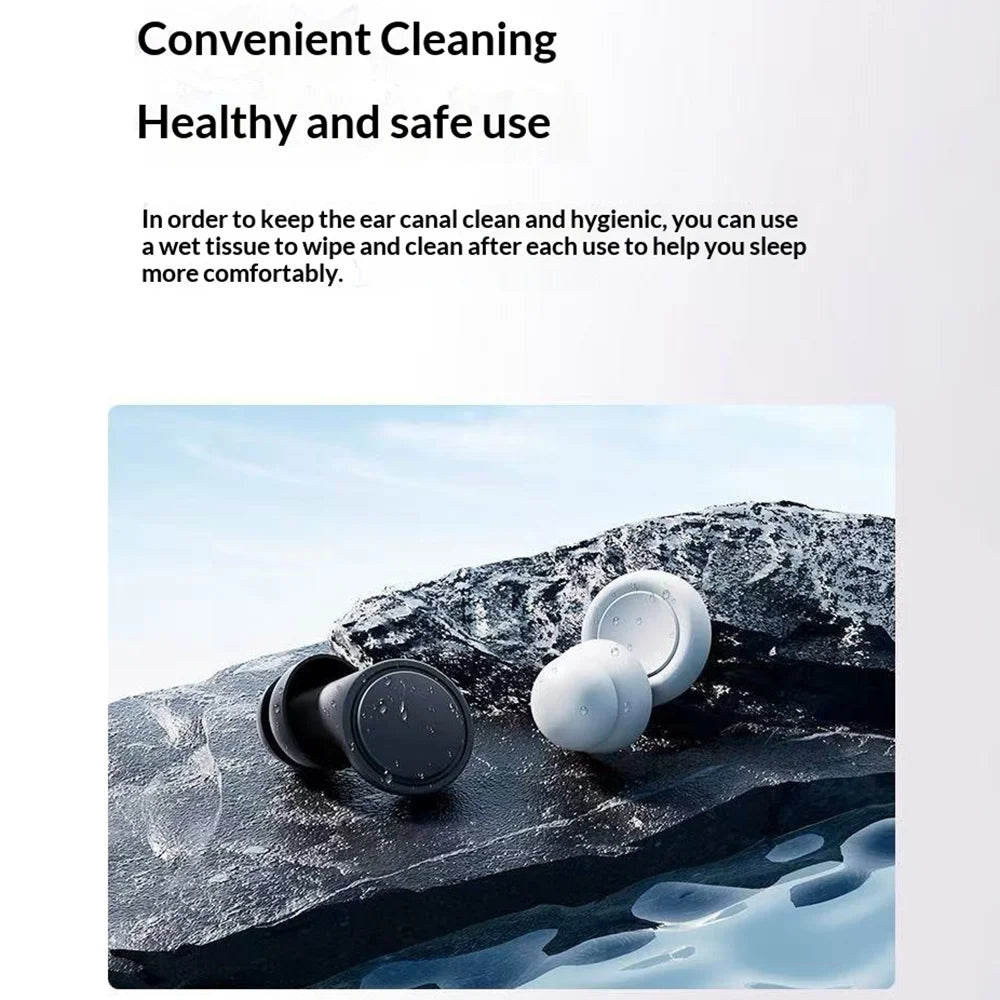Ultra Soft Sleep Earplugs -50dB Noise Reduction Sleeping Ear Plugs for Sleep Study Work - Black - 6
