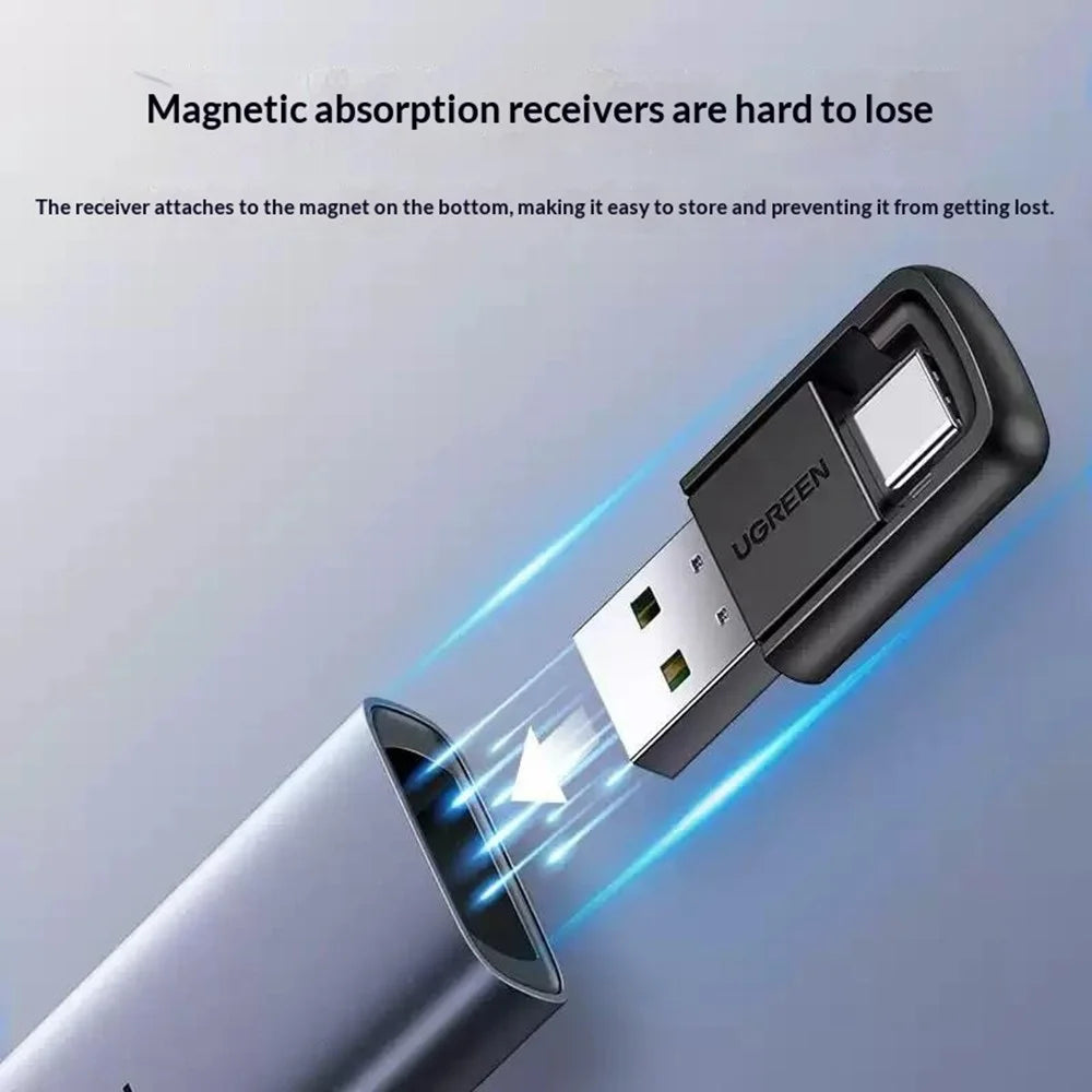 UGREEN LP270 80136 100m Remote Control Laser Presentation Pointer with USB + Type-C Dual Ports for PPT - 5
