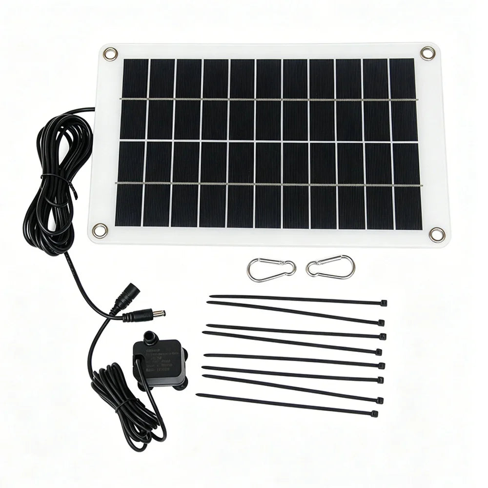 10W 12V Solar Panel Water Pump Fountain Kit 180L/h Outdoor Garden Pond with DC Pump - 1