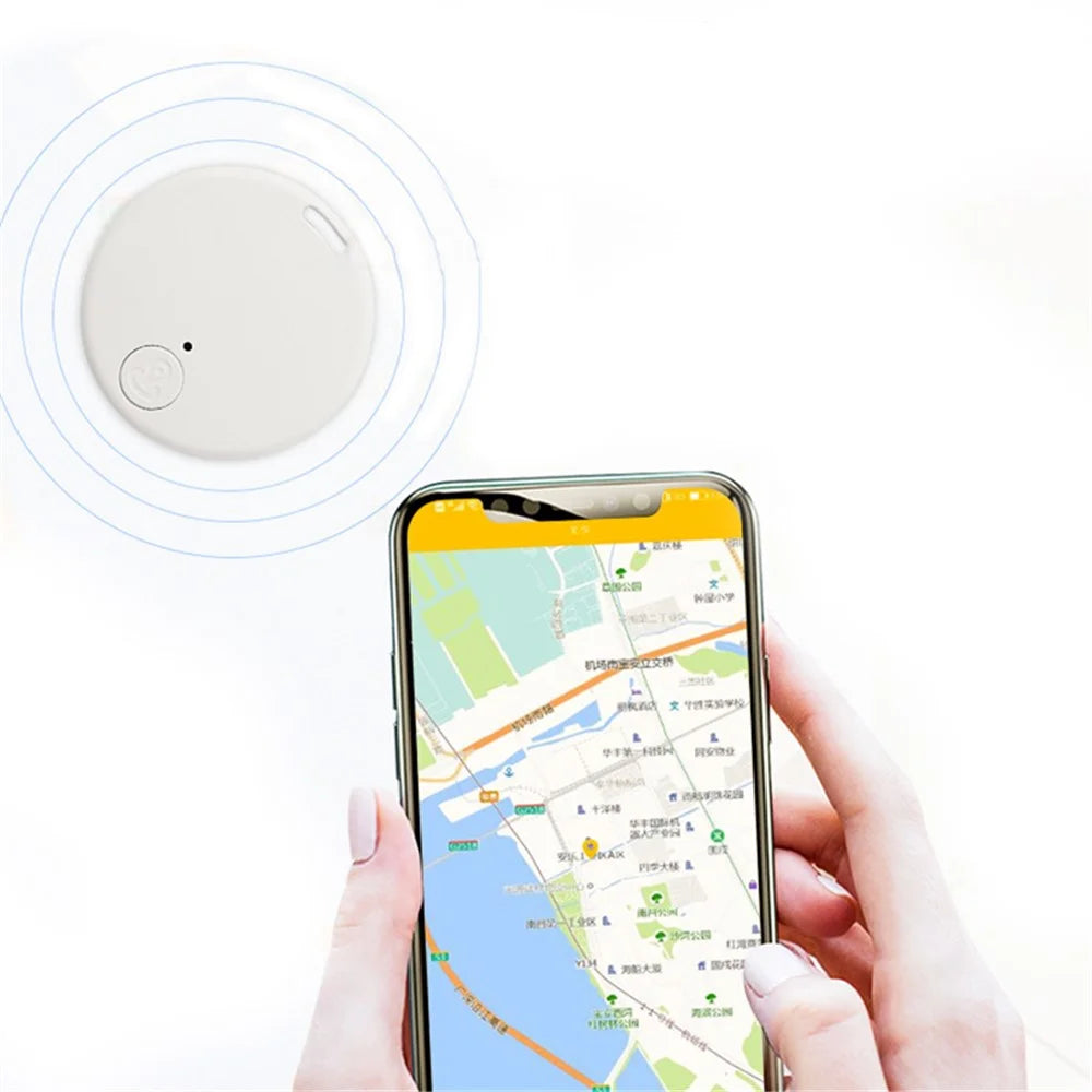 Y-02 Portable Bluetooth-compatible 5.0 Smart Tag Anti-Lost Tracker Wireless Key Tracker Round Finder - Black - 4