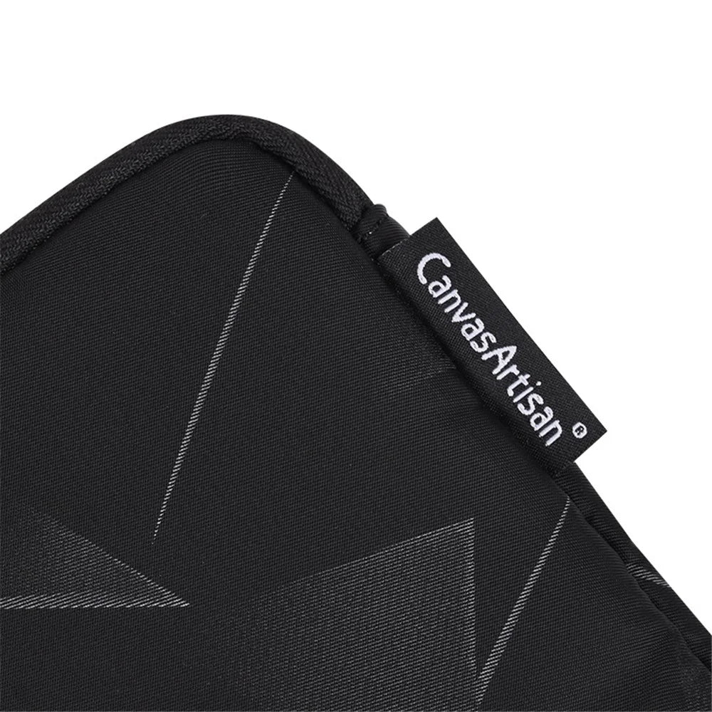 CANVASARTISAN H6-S21 Fashionable Diamond Pattern Digital Accessories Zipper Storage Case Phone Power Bank Mouse Carrying Bag - Black - 4