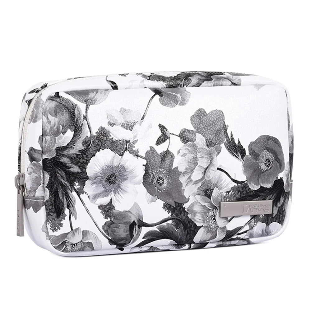 CANVASARTISAN G1-S11 Digital Accessories Storage Bag Watercolor Flower Pattern Zipper Carrying Case for Phone Charger Mouse - 1