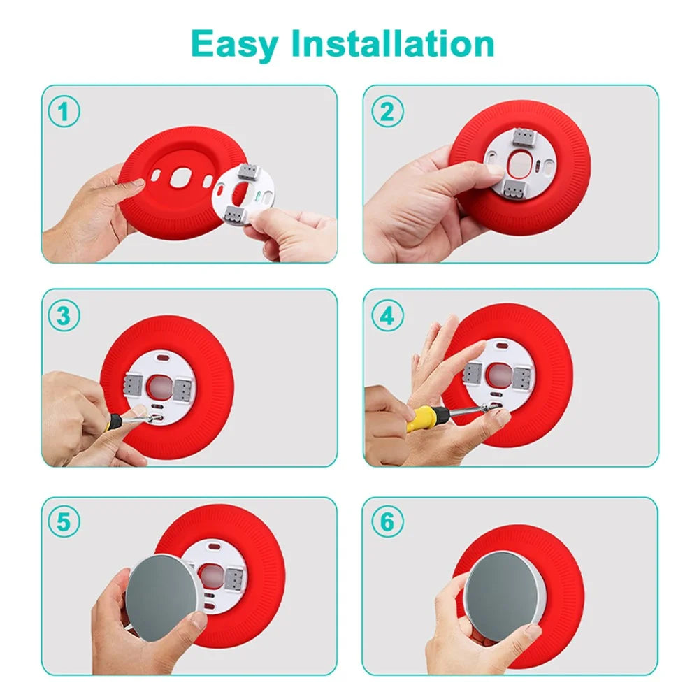 For Nest Thermostat Anti-Scratch Anti-Fall Drop-Proof Silicone Cover - Blue - 7