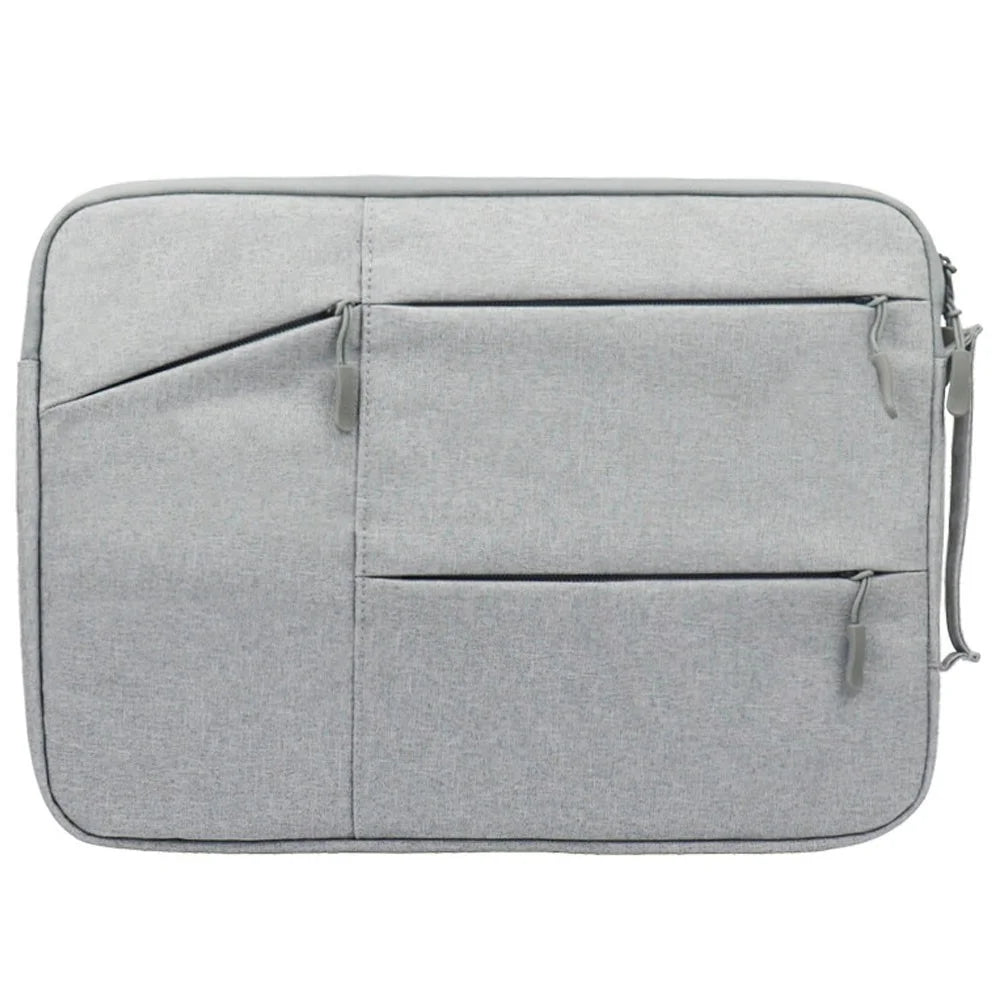 YOLINO QY-C009 Scratch Resistant Sleeve Bag for 13.3-inch Laptops Portable Carry Case Anti-Drop Storage Bag with 3 Outer Pouch/Handle - Grey - 1