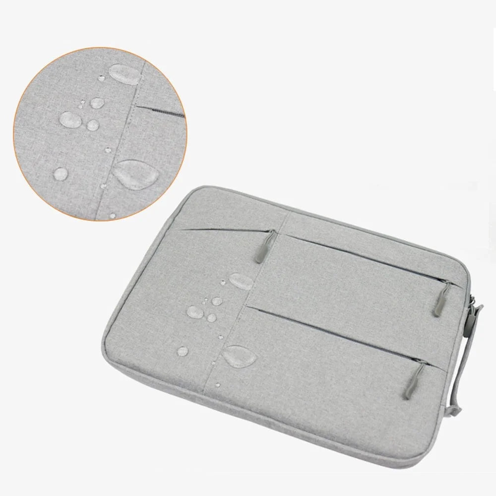 YOLINO QY-C009 Scratch Resistant Sleeve Bag for 13.3-inch Laptops Portable Carry Case Anti-Drop Storage Bag with 3 Outer Pouch/Handle - Grey - 3
