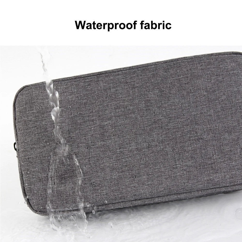 YOLINO QY-A011 Large Size Digital Accessories Carrying Zipper Bag Water Resistant Data Cable Power Bank Phone Storage Bag - Dark Grey - 3