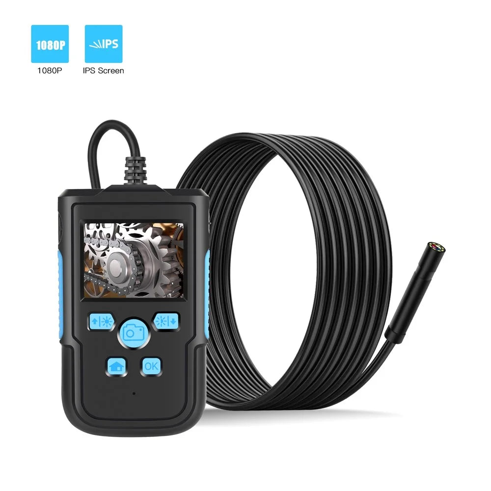 P60B 10m Hard Wire HD 1080P 8mm Lens Waterproof Industrial Endoscope 2.4 inch Screen Pipe Inspection Camera Borescope - 2