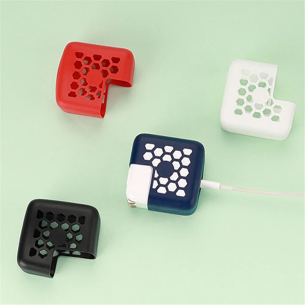 Soft Silicone Case for Apple 35W PD Dual Port Charger Protective Cover Power Adapter Shockproof Shell - Red - 6