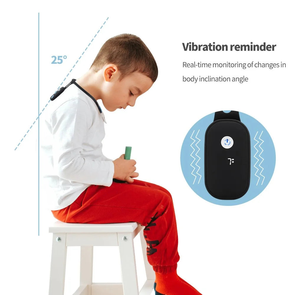 102226 Silicone Orthopedic Corrector Intelligent Auto-Sensing Posture Trainer for Adults and Children Anti-Hunchback Corrector Device - Black - 4