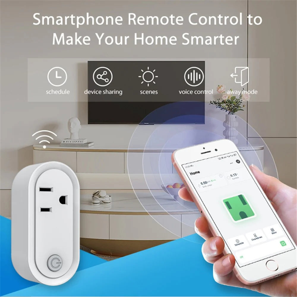 NEO NAS-WR12WM Power Consumption Display Tuya Matter WiFi Plug Remote Control 15A Socket - US Plug - 3