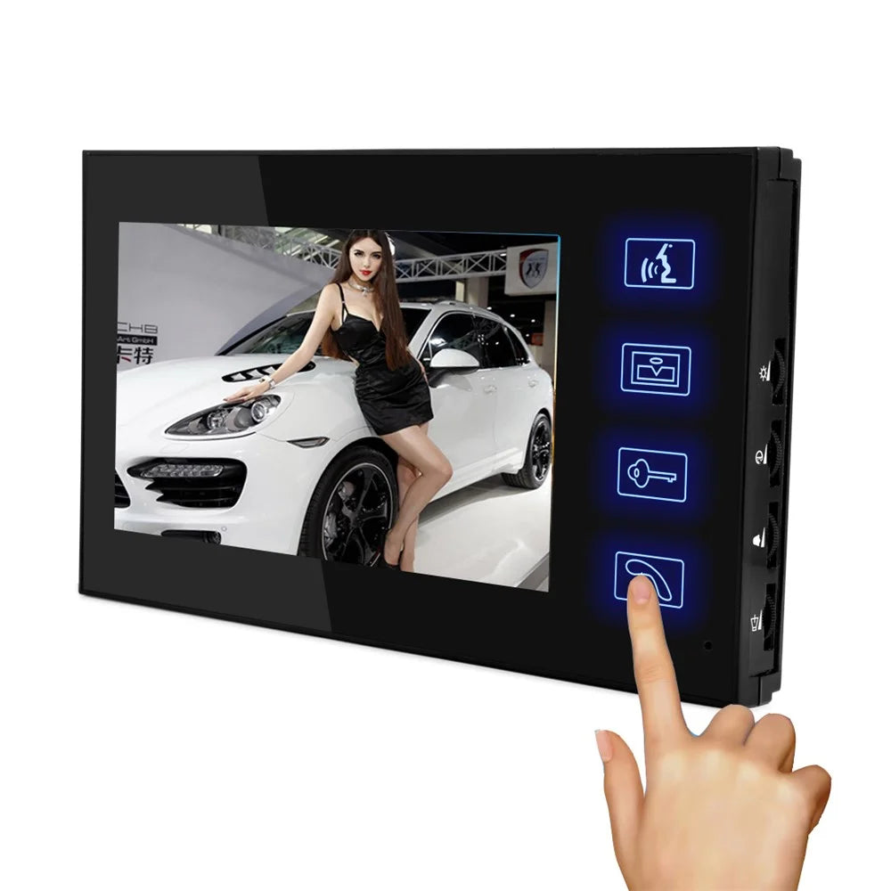 806MJIDS12 EU Plug 7-inch Home Intercom Video Doorbell, 1 Camera+2 Monitor - 3