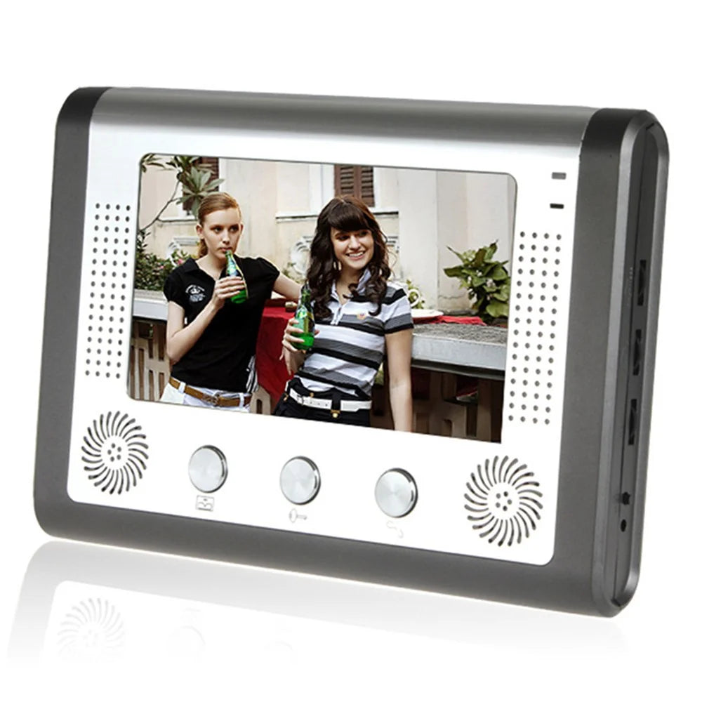 801FA12 1 Camera+2 Monitor EU Plug 7-inch Wired Video Doorbell Intercom Kit - 2