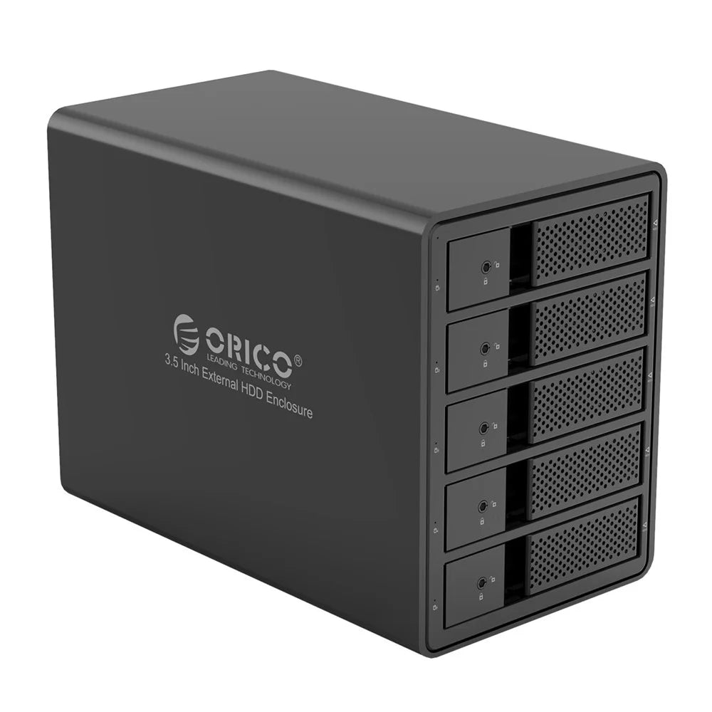 ORICO 9558U3 3.5-inch External Hard Drive Enclosure - Black / EU Plug - 2