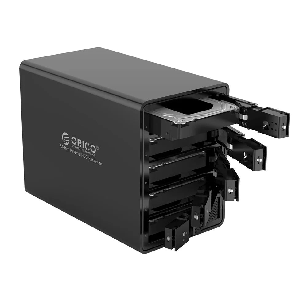 ORICO 9558U3 3.5-inch External Hard Drive Enclosure - Black / EU Plug - 6
