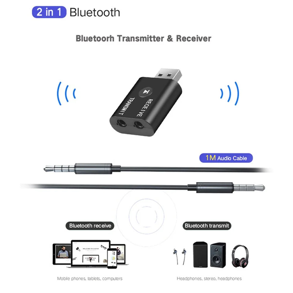YET-TR6 USB Bluetooth-compatible Transmitter Receiver 2 in 1 Adapter - 3