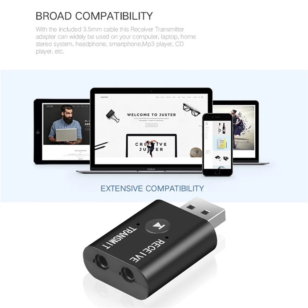 YET-TR6 USB Bluetooth-compatible Transmitter Receiver 2 in 1 Adapter - 5