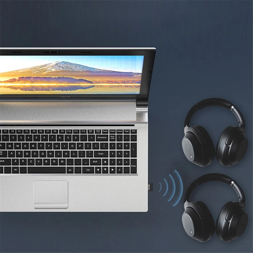 T83 USB Bluetooth-compatible 5.0 Transmitter Wireless Audio Connection PC Adapter for Music Game - 4