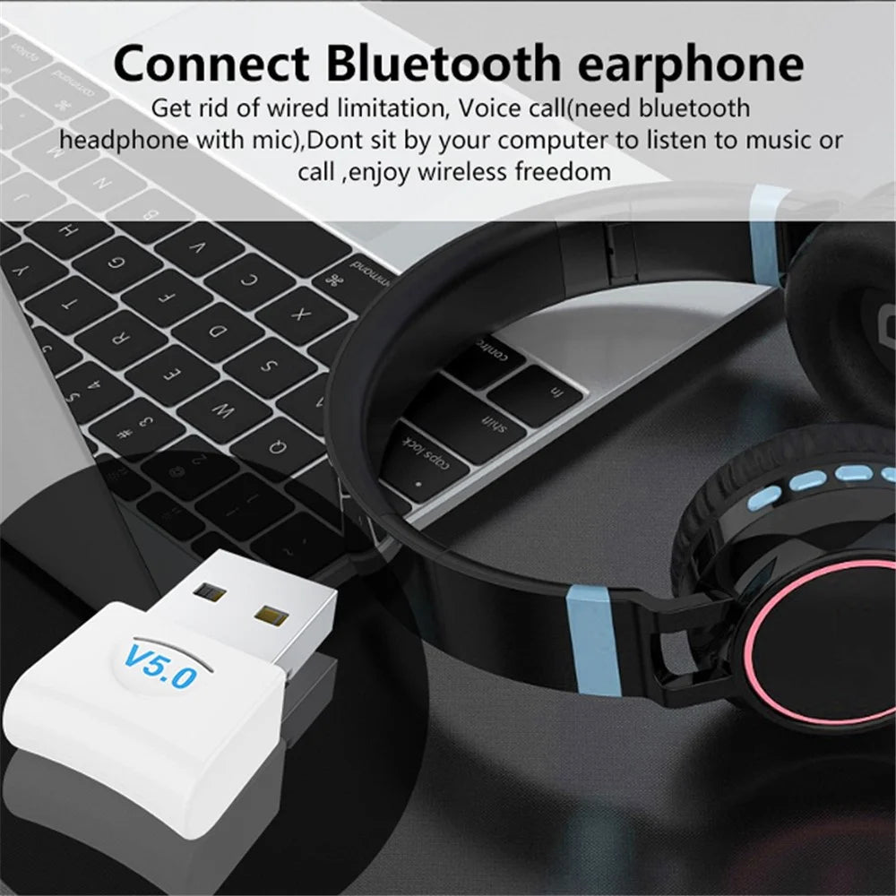 06B USB Bluetooth-compatible 5.0 Audio Music Receiver Transmitter Computer Adapter Dongle - 4