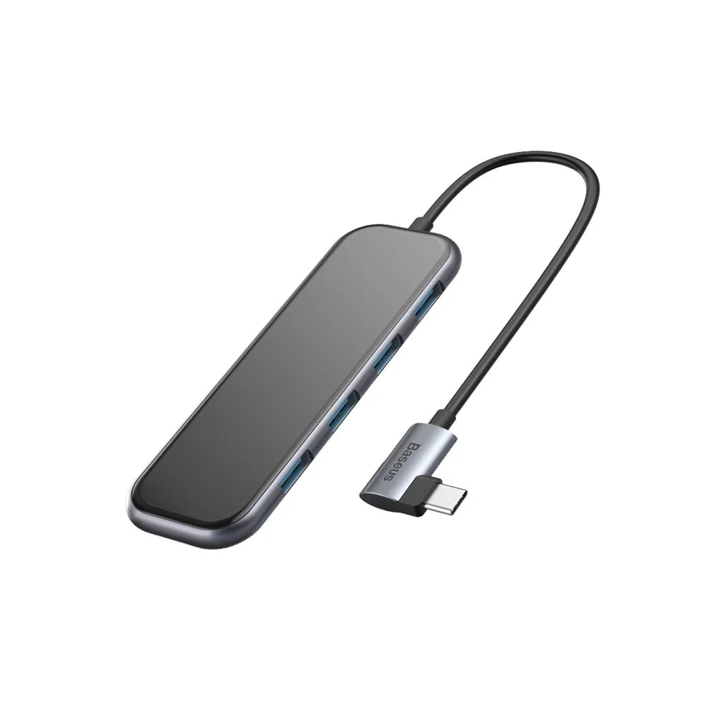BASEUS Multi-function HUB Type-C to USB3.0*4+PD for Mobile Phone and Computer - Dark Grey - 7