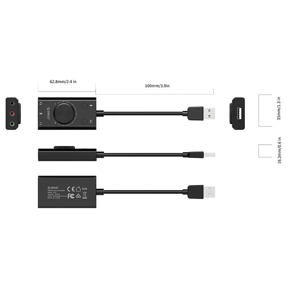 ORICO SC2 Multifunction USB External Sound Card - 6