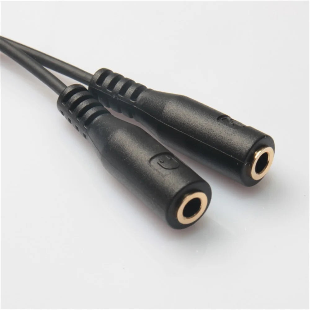 3.5mm Stereo Audio Male to 2 Female Headphone / Mic Splitter Cable Adapter - 2