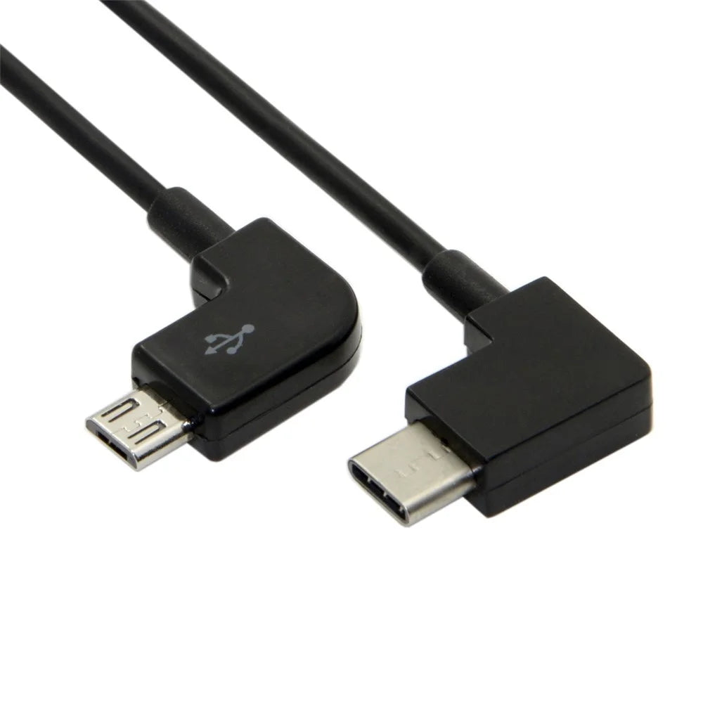CY UC-055 Remote Controller Elbow Data Cable Type-C to Left Angled Micro USB for DJI Mavic Pro Platinum Mavic Pro RC Accessories - 6