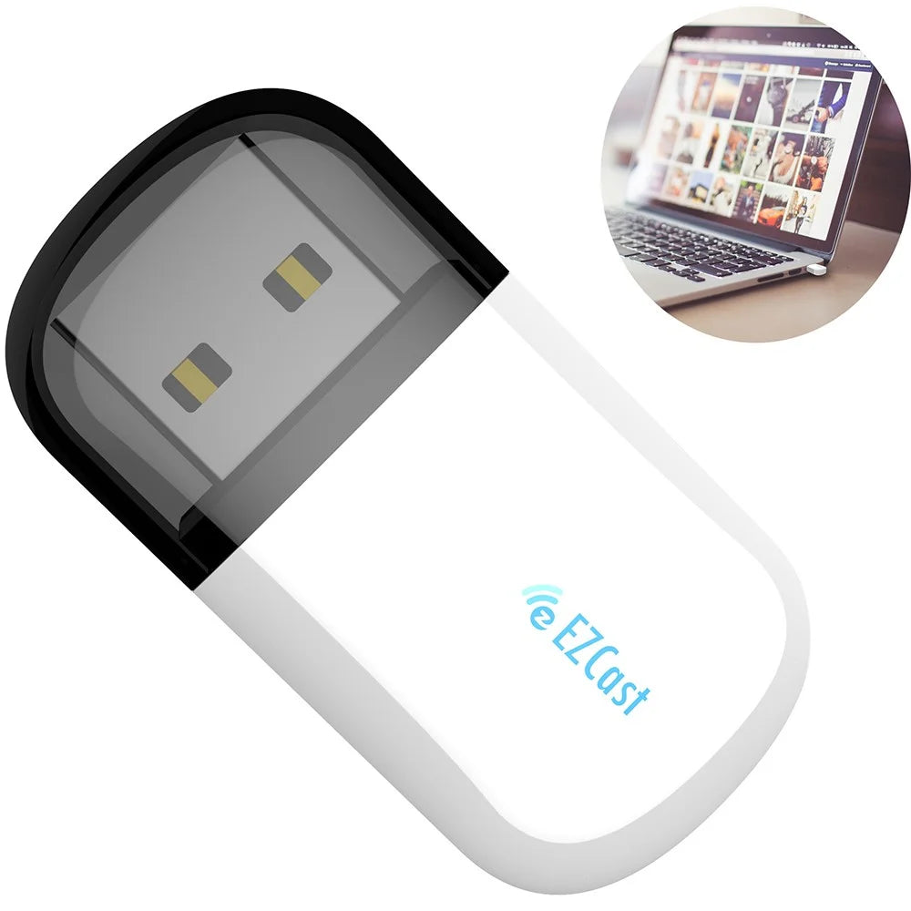 EZC-5200BS USB WiFi Wireless Adapter 2.4G & 5G Dual Band Bluetooth-compatible 4.2 + Dirver-free - White - 1