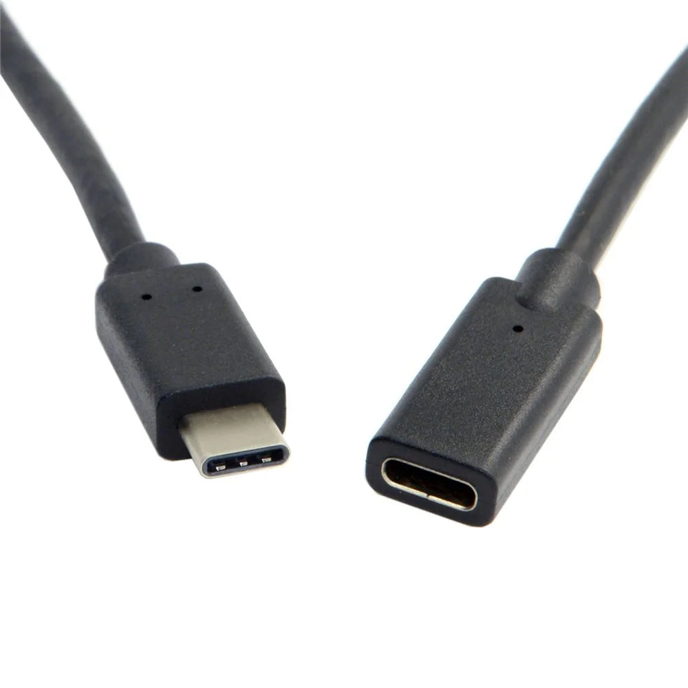 0.6m USB-C USB 3.1 Type-C Male to Type-C Female Extension Data Cable for Macbook Mobile Phone - 3