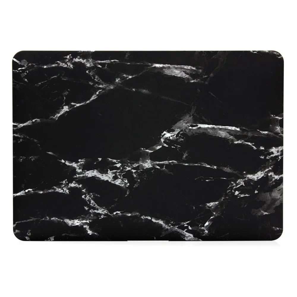 Marble Pattern Hard Case for MacBook Air 11.6-inch - White / Black - 3