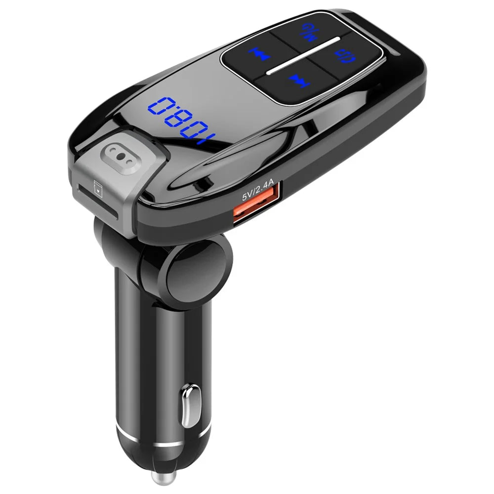 JEDX-BC59 Bluetooth-compatible Wireless Car FM Transmitter Mp3 Player PD 3.0 18W USB Phone Charger - 2