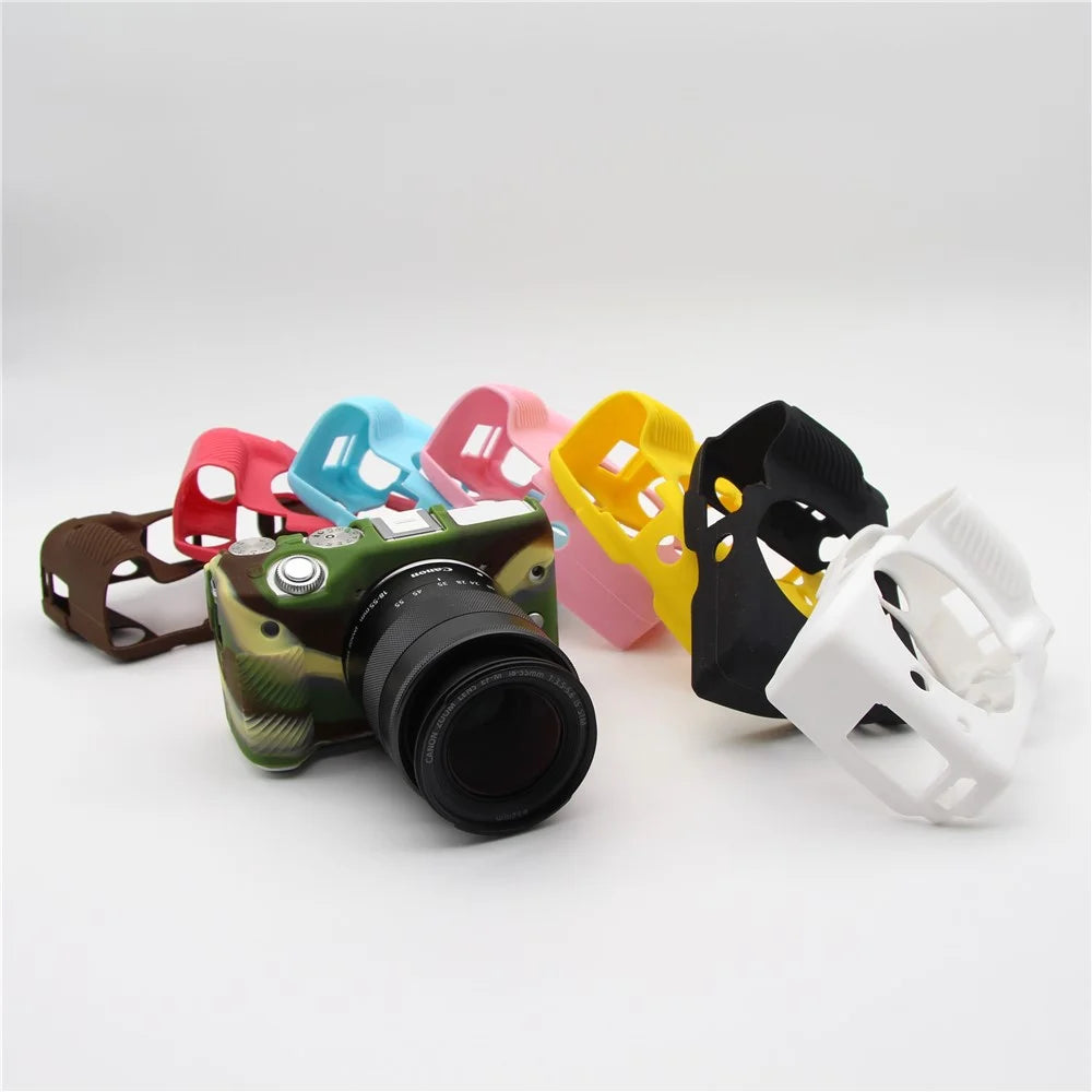 Soft Silicone Protective Case for Canon EOS M3 (18-55mm) - Black - 3