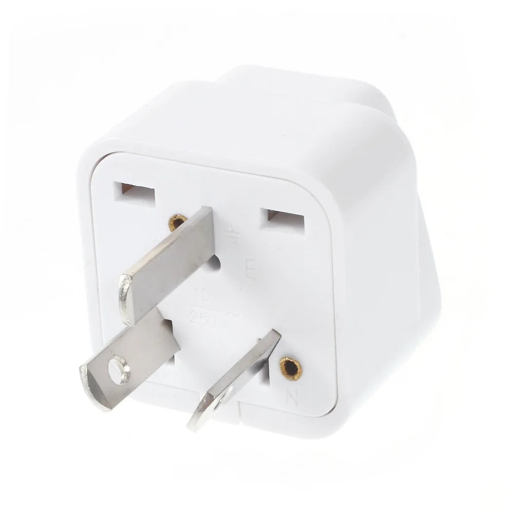 WD16W Universal UK/US/EU Plug to AU Plug Conversion Adapter Travel Power Adapter - White - 2