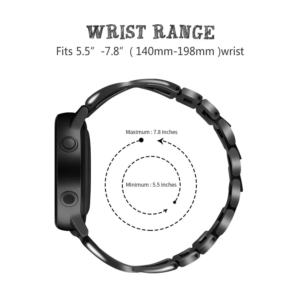 20mm X-shape Aluminum Alloy Diamond Watch Band for Samsung Galaxy Watch 42mm - Black - 3
